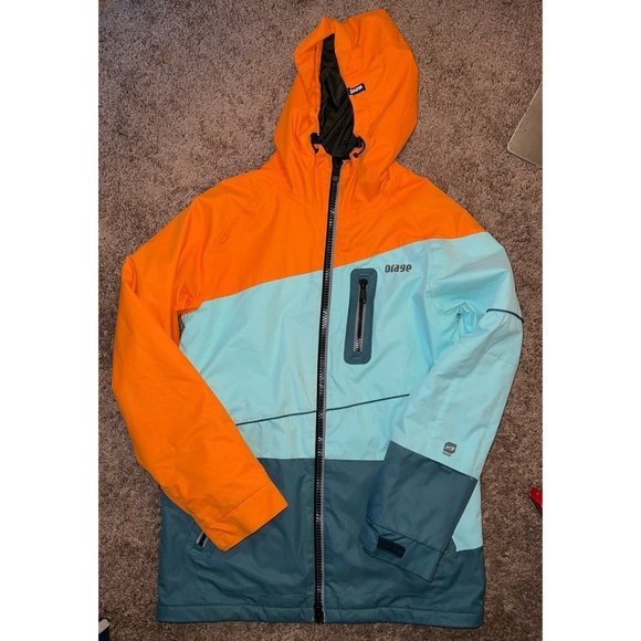 ORAGE Men's Xavier Pro Insulated Shell Ski Jacket Weatherproof Fleece Lined - Picture 2 of 12